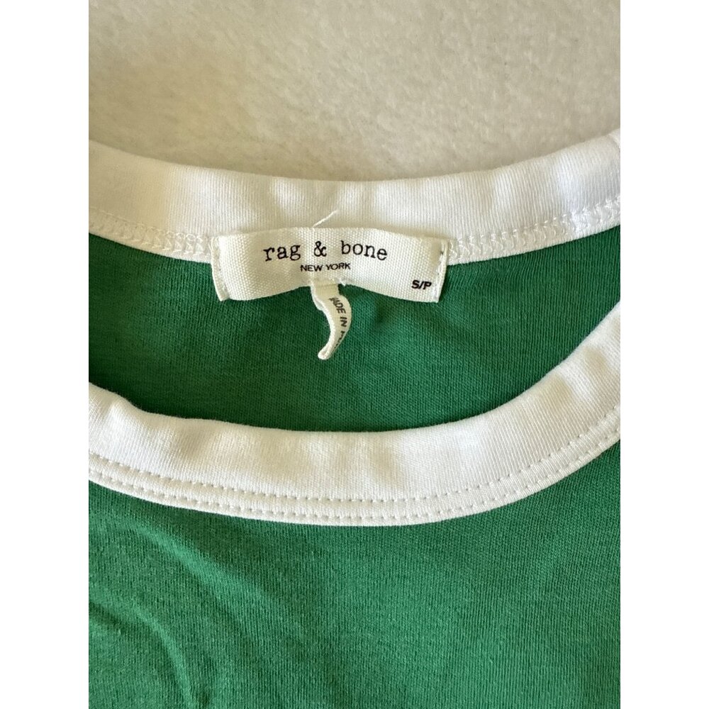 Rag & Bone Green White Racerback ringer Tank Top size Small - Picture 4 of 6